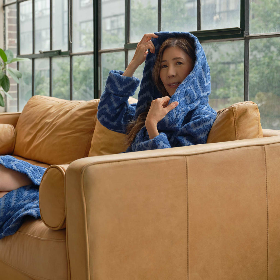 Hooded Chevron Robe