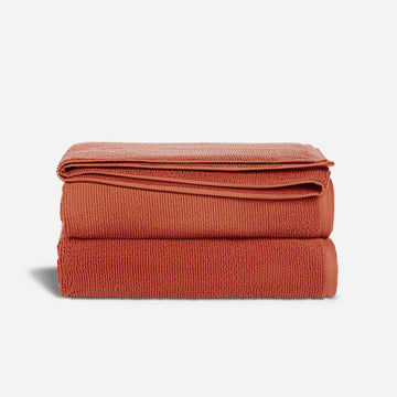 Organic Ribbed Bath Sheets - Last Call