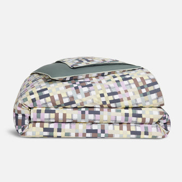 Piped Classic Percale Duvet Cover