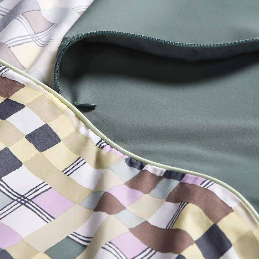 Piped Classic Percale Duvet Cover