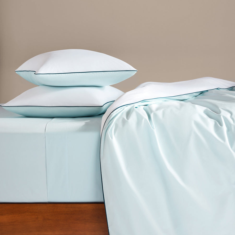Piped Classic Percale Duvet Cover